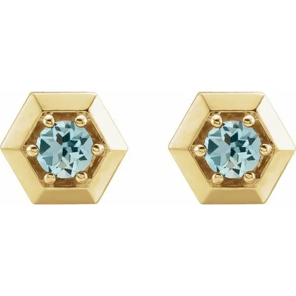 Round 3-Prong Geometric Earrings Image 2 Rasmussen Jewelers Spanish Fork, UT