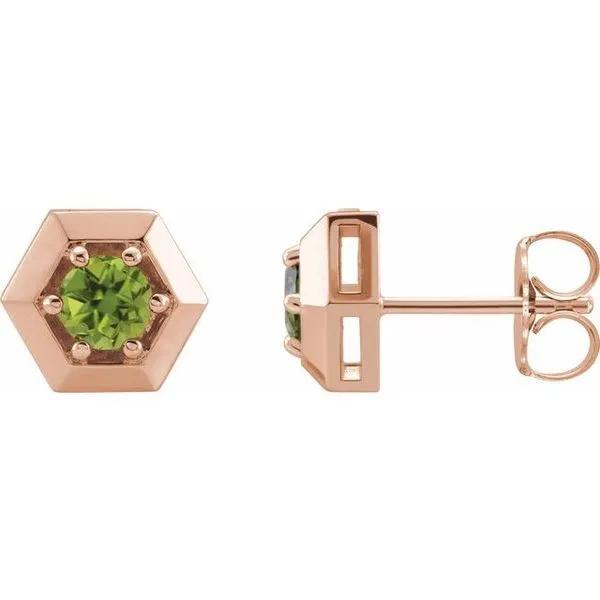 Round 3-Prong Geometric Earrings Hopman Jewelers Elkhart, IN