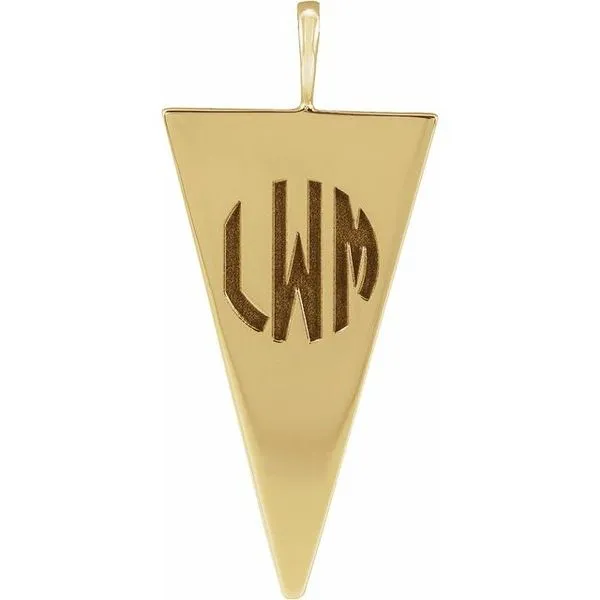 Engravable Geometric Pendant Image 3 Michael's Jewelry North Wilkesboro, NC