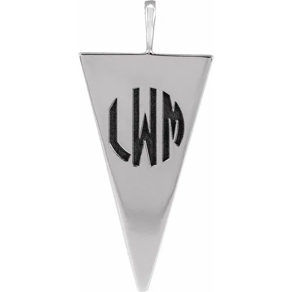 Engravable Geometric Pendant Image 3 James & Williams Jewelers Berwyn, IL