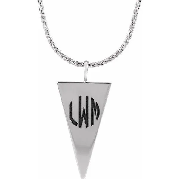 Engravable Geometric Necklace Image 3 James & Williams Jewelers Berwyn, IL