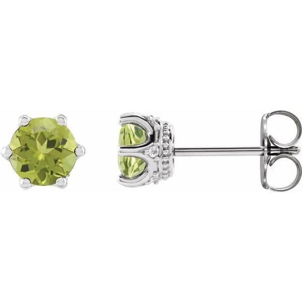 Round 6-Prong Accented Crown Stud Earrings Boyd Jewelers Wesley Chapel, FL