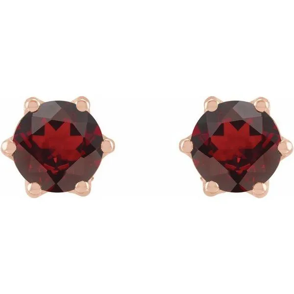 Round 6-Prong Accented Crown Stud Earrings Image 2 Moseley Diamond Showcase Inc Lexington, SC