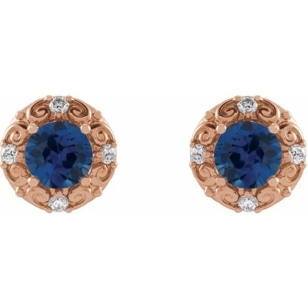 Round 4-Prong Halo-Style Earrings Image 2 Milan's Jewelry Inc Sarasota, FL