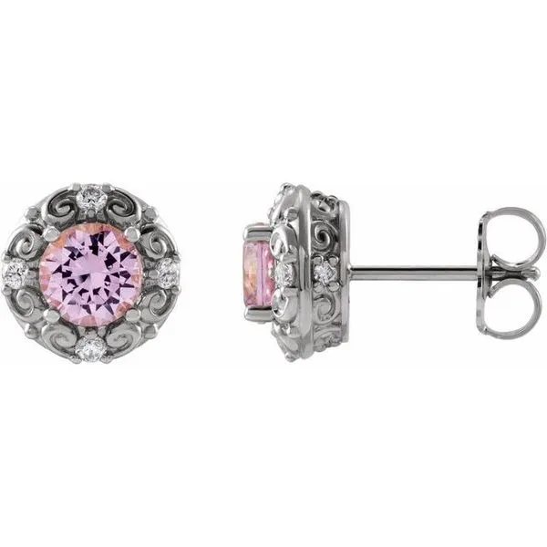 Round 4-Prong Halo-Style Earrings Moseley Diamond Showcase Inc Lexington, SC