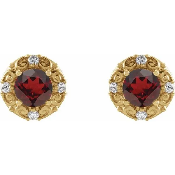 Round 4-Prong Halo-Style Earrings Image 2 James Wolf Jewelers Mason, OH
