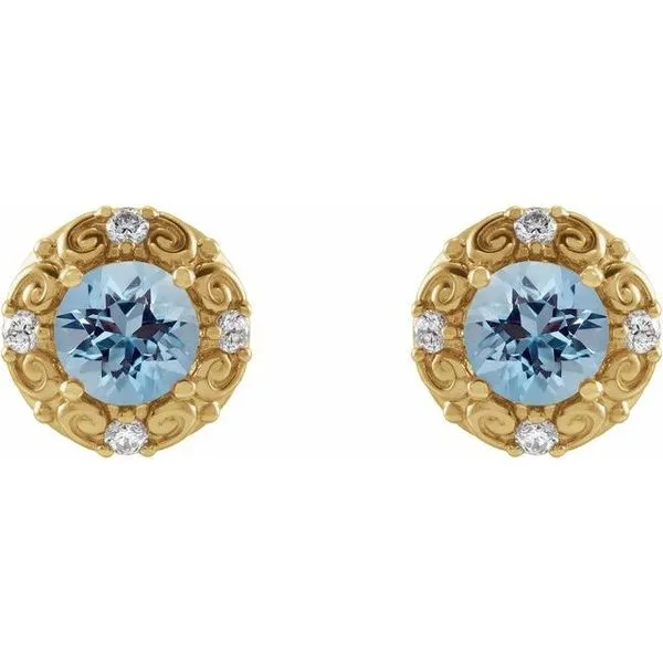 Round 4-Prong Halo-Style Earrings Image 2 Milan's Jewelry Inc Sarasota, FL