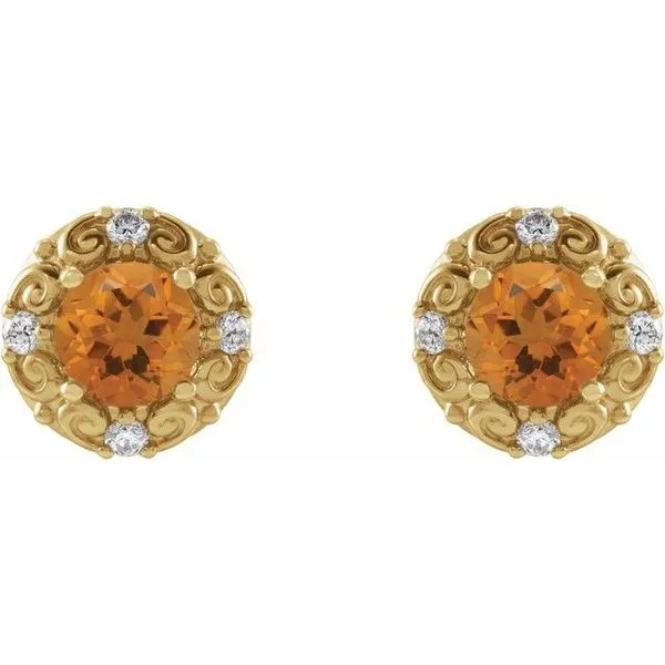 Round 4-Prong Halo-Style Earrings Image 2 Milan's Jewelry Inc Sarasota, FL