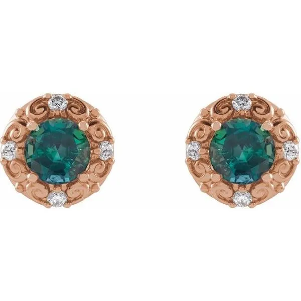 Round 4-Prong Halo-Style Earrings Image 2 Milan's Jewelry Inc Sarasota, FL