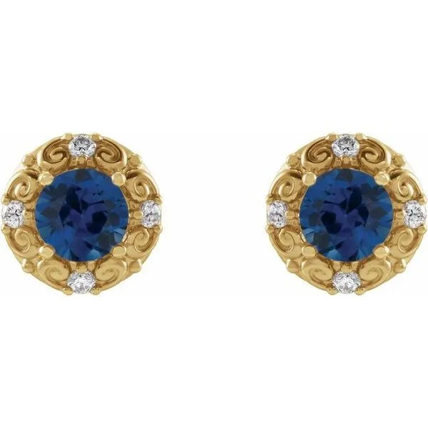 Round 4-Prong Halo-Style Earrings Image 2 Milan's Jewelry Inc Sarasota, FL