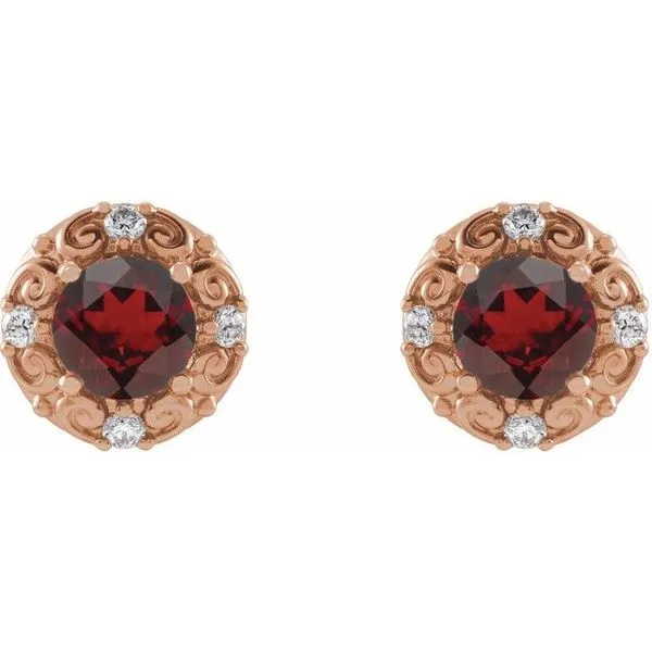 Round 4-Prong Halo-Style Earrings Image 2 Milan's Jewelry Inc Sarasota, FL