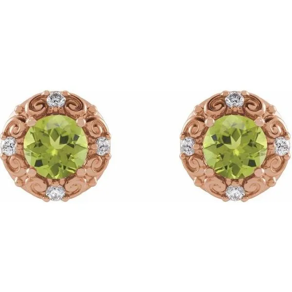 Round 4-Prong Halo-Style Earrings Image 2 Long Jewelers Chesapeake, VA