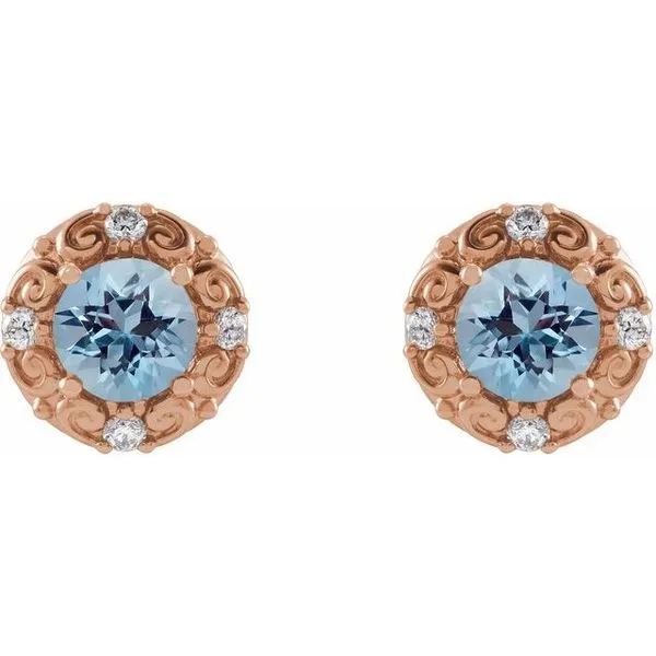 Round 4-Prong Halo-Style Earrings Image 2 Milan's Jewelry Inc Sarasota, FL