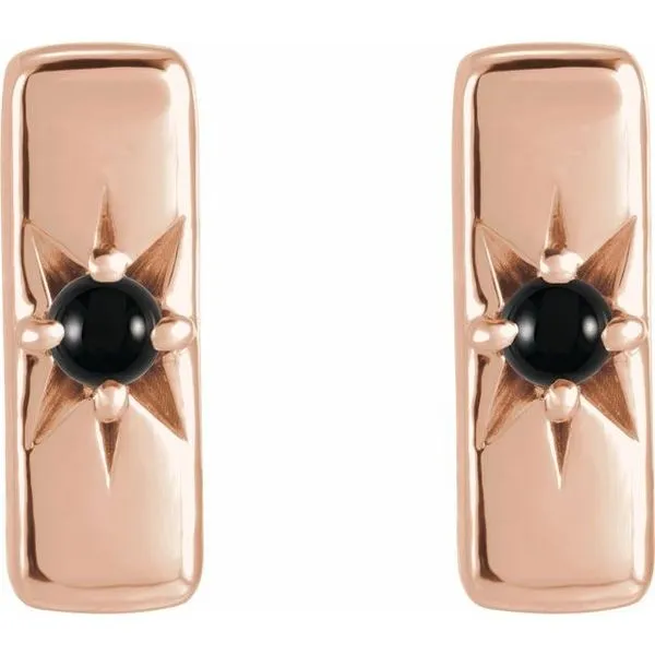 Accented Bar Earrings Image 2 Leslie E. Sandler Fine Jewelry and Gemstones rockville , MD