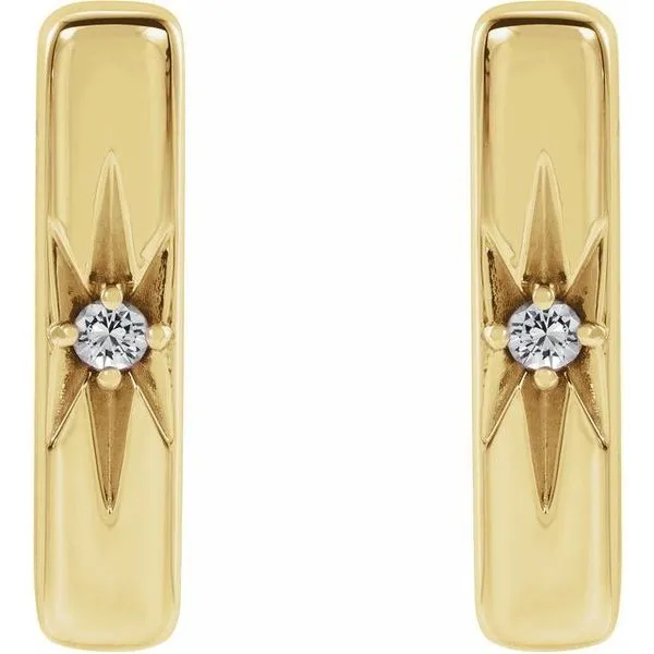 Accented Bar Earrings Image 2 Arnold's Jewelry and Gifts Logansport, IN