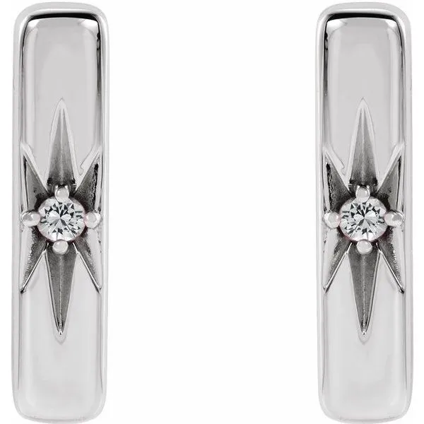 Accented Bar Earrings Image 2 James & Williams Jewelers Berwyn, IL