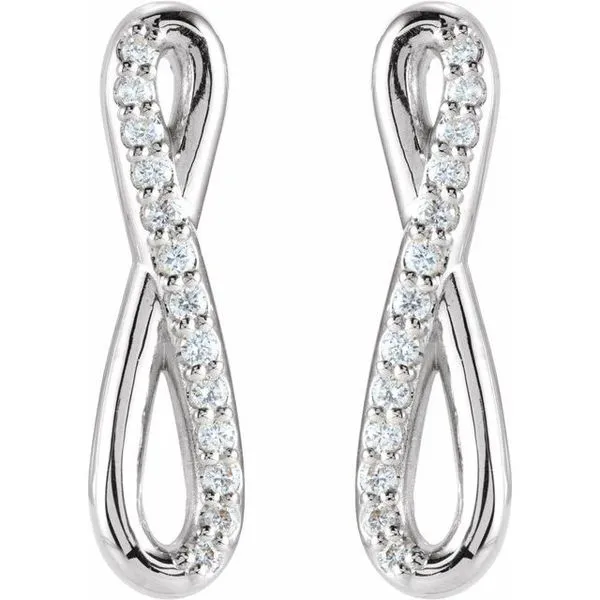 Infinity-Inspired Earrings Image 2 Long Jewelers Chesapeake, VA