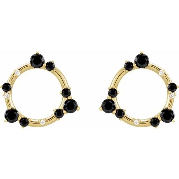 Circle Earrings Image 2 Milan's Jewelry Inc Sarasota, FL