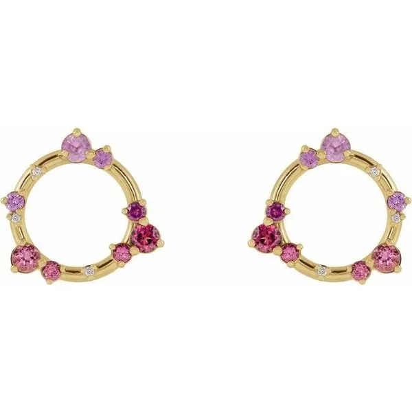 Circle Earrings Image 2 Milan's Jewelry Inc Sarasota, FL