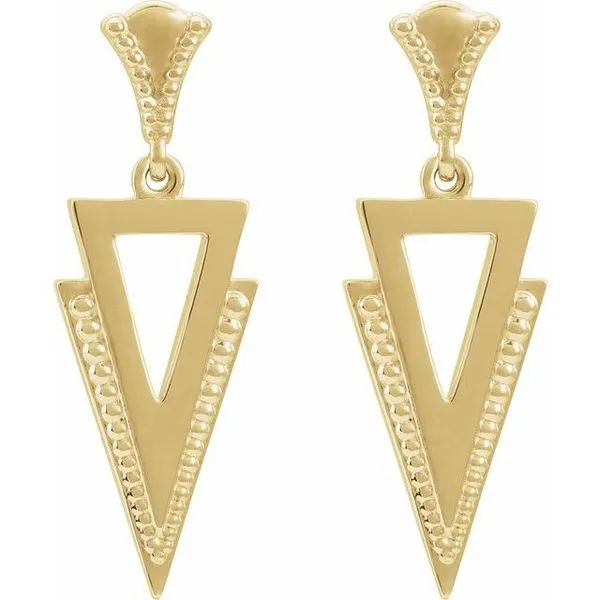 Geometric Dangle Earrings Image 2 D'Errico Jewelry Scarsdale, NY