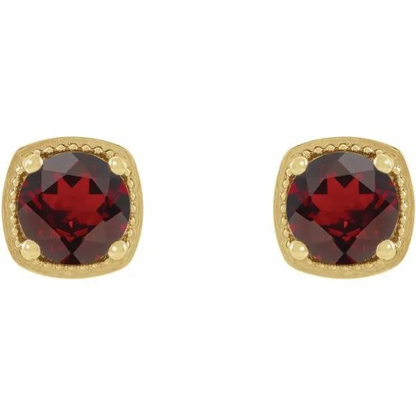 Round 4-Prong Earrings Image 2 Blue Heron Jewelry Company Poulsbo, WA