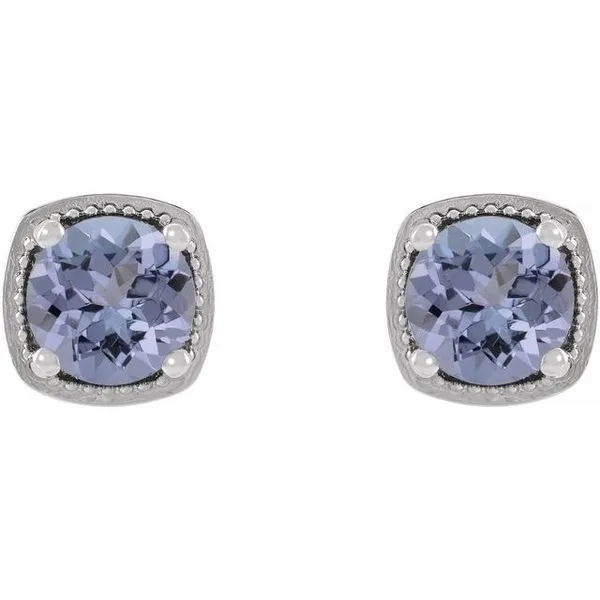 Round 4-Prong Earrings Image 2 M. J. Thomas Jewelers, Ltd. Stratford, CT
