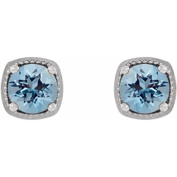 Round 4-Prong Earrings Image 2 Milan's Jewelry Inc Sarasota, FL
