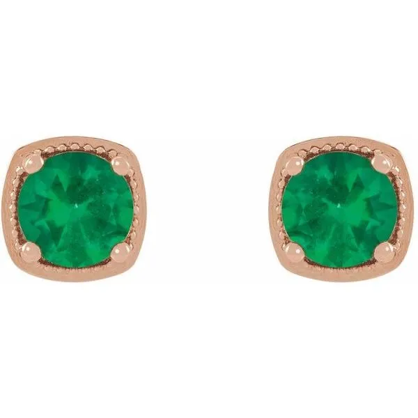 Round 4-Prong Earrings Image 2 Milan's Jewelry Inc Sarasota, FL
