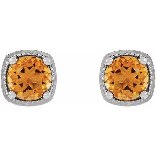 Round 4-Prong Earrings Image 2 Bauble Patch Jewelers Comstock Park, MI