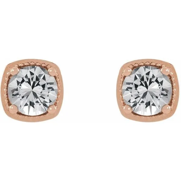 Round 4-Prong Earrings Image 2 James & Williams Jewelers Berwyn, IL