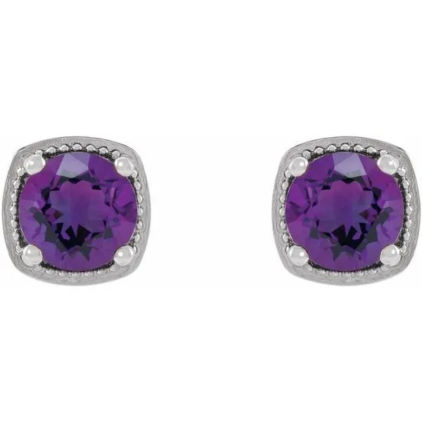 Round 4-Prong Earrings Image 2 Rick's Jewelers California, MD