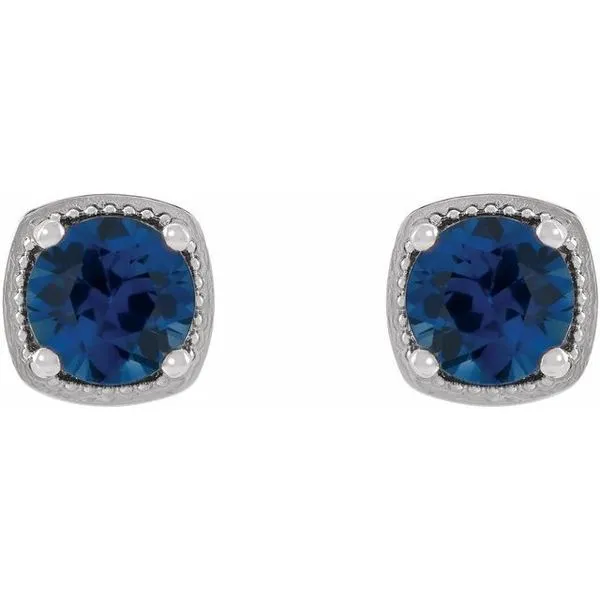 Round 4-Prong Earrings Image 2 Rick's Jewelers California, MD