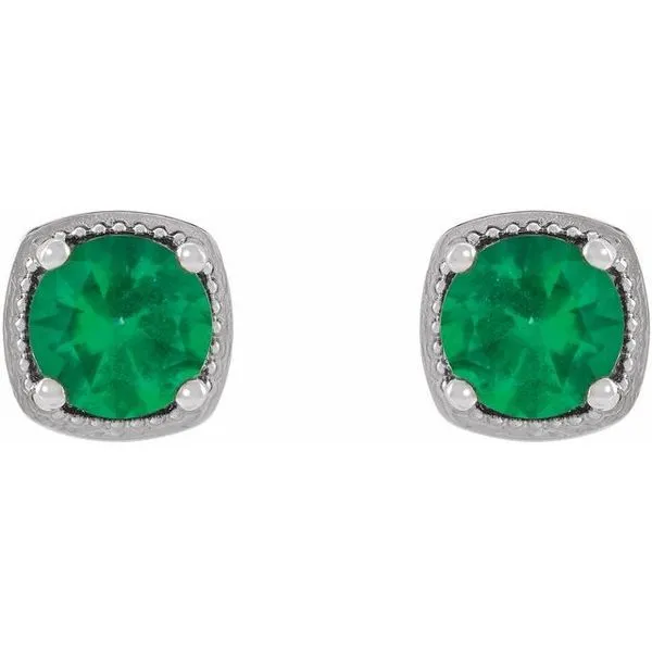 Round 4-Prong Earrings Image 2 CMS Fine Jewelers Wooster, OH