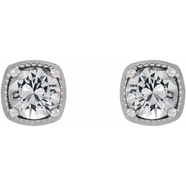 Round 4-Prong Earrings Image 2 Cherry Street Jewelers Tulsa, OK