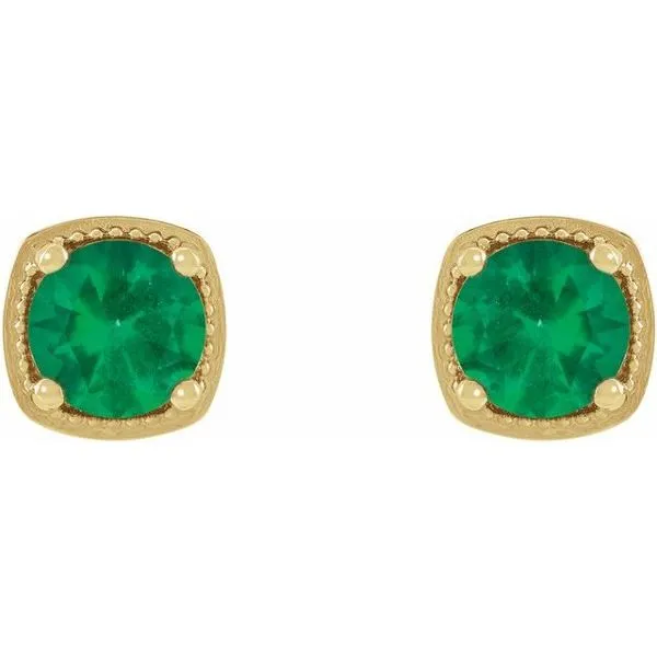 Round 4-Prong Earrings Image 2 Milan's Jewelry Inc Sarasota, FL