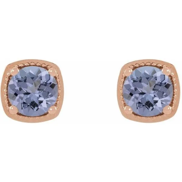 Round 4-Prong Earrings Image 2 Diny's Jewelers Middleton, WI