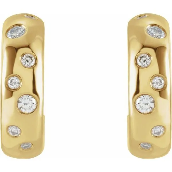 Accented Hoop Earrings Image 2 Hopman Jewelers Elkhart, IN