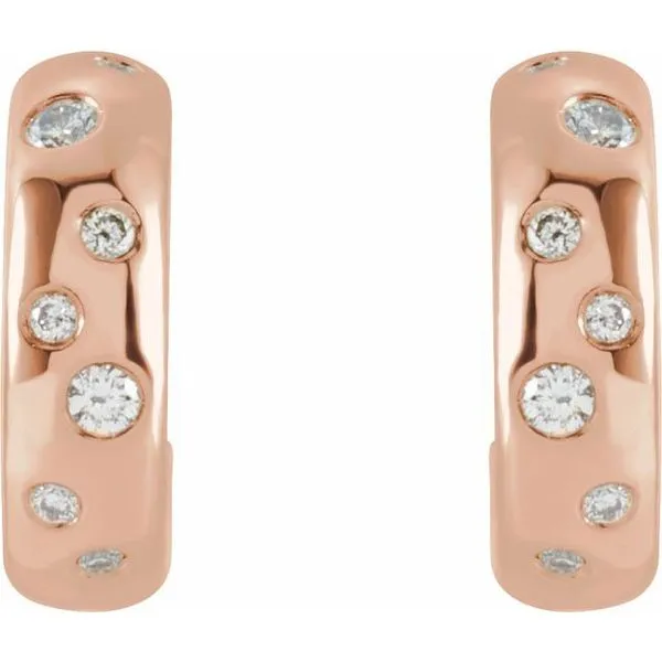 Accented Hoop Earrings Image 2 Hopman Jewelers Elkhart, IN