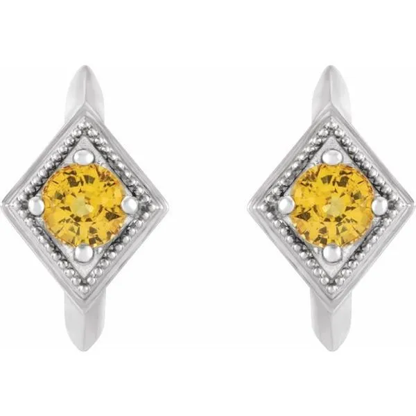 Geometric Hoop Earrings Image 2 Rick's Jewelers California, MD