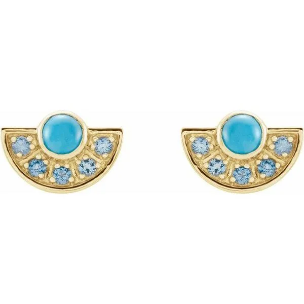 Fan Earrings Image 2 Long Jewelers Chesapeake, VA