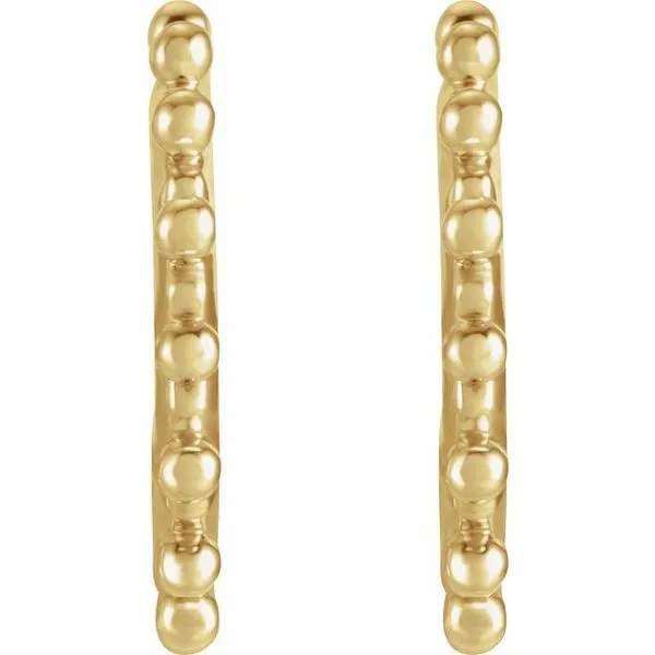 Beaded Hoop Earrings Image 2 Rick's Jewelers California, MD