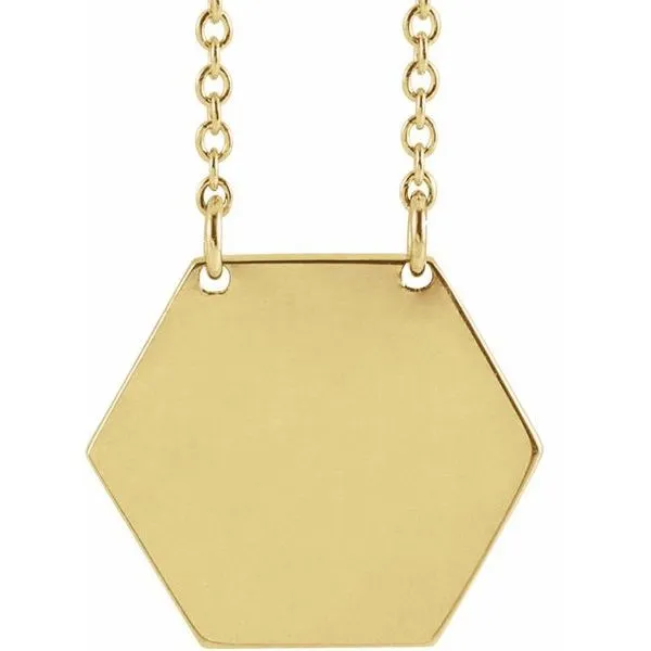 Engravable Hexagon Necklace Jerald Jewelers Latrobe, PA