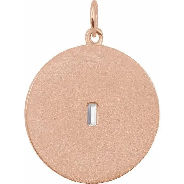 Accented Disc Pendant Image 3 Hopman Jewelers Elkhart, IN