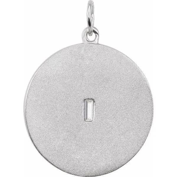 Accented Disc Pendant Image 3 Rasmussen Jewelers Spanish Fork, UT