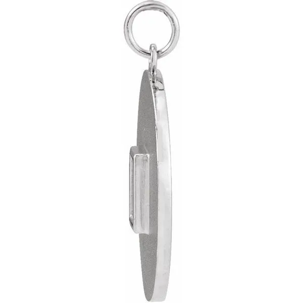 Accented Disc Pendant Image 2 Rick's Jewelers California, MD