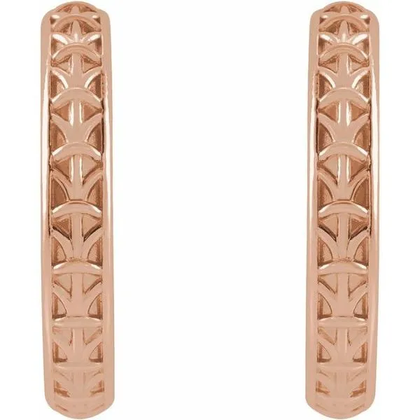 Geometric Hoop Earrings Image 2 Hopman Jewelers Elkhart, IN