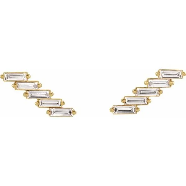 Baguette Ear Climbers Image 2 Cherry Street Jewelers Tulsa, OK