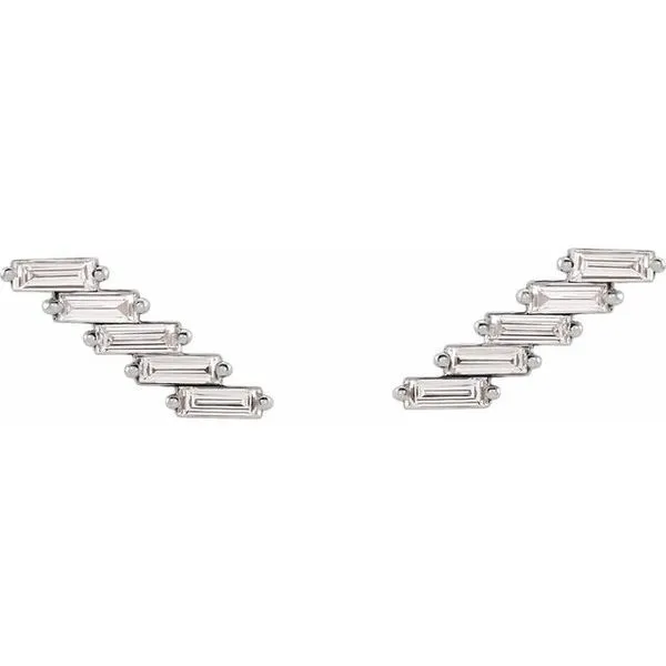 Baguette Ear Climbers Image 2 Milan's Jewelry Inc Sarasota, FL
