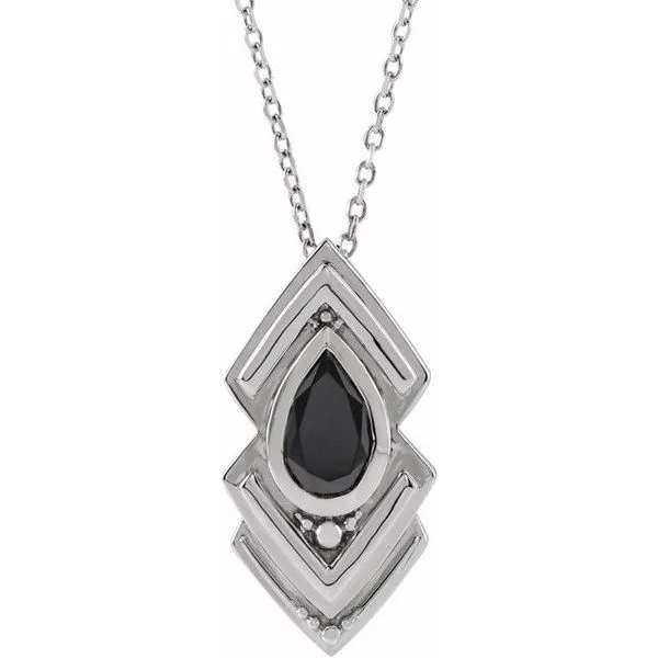 Bezel-Set Geometric Necklace Delfine's Jewelry Charleston, WV