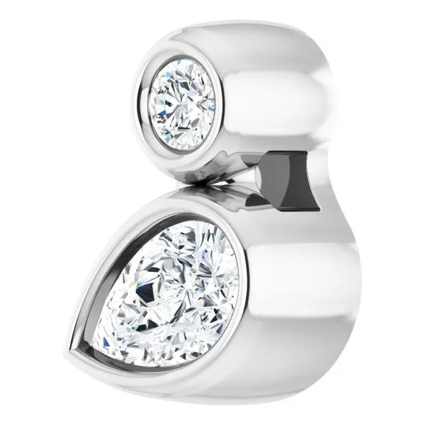 Bezel-Set Necklace or Slide Pendant Image 2 Long Jewelers Chesapeake, VA